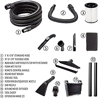 Vista 3 de Vacmaster VWM510 5-Gallon 5 Peak HP Remote Control Wall Mount Wet/Dry Shop Vacuum , Blue