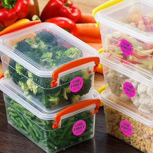 Vista 13 de Epakh 2000 calcomanías de uso para servicio de alimentos, etiquetas de control de inventario de 1.5 pulgadas para restaurante, adhesivo permanente