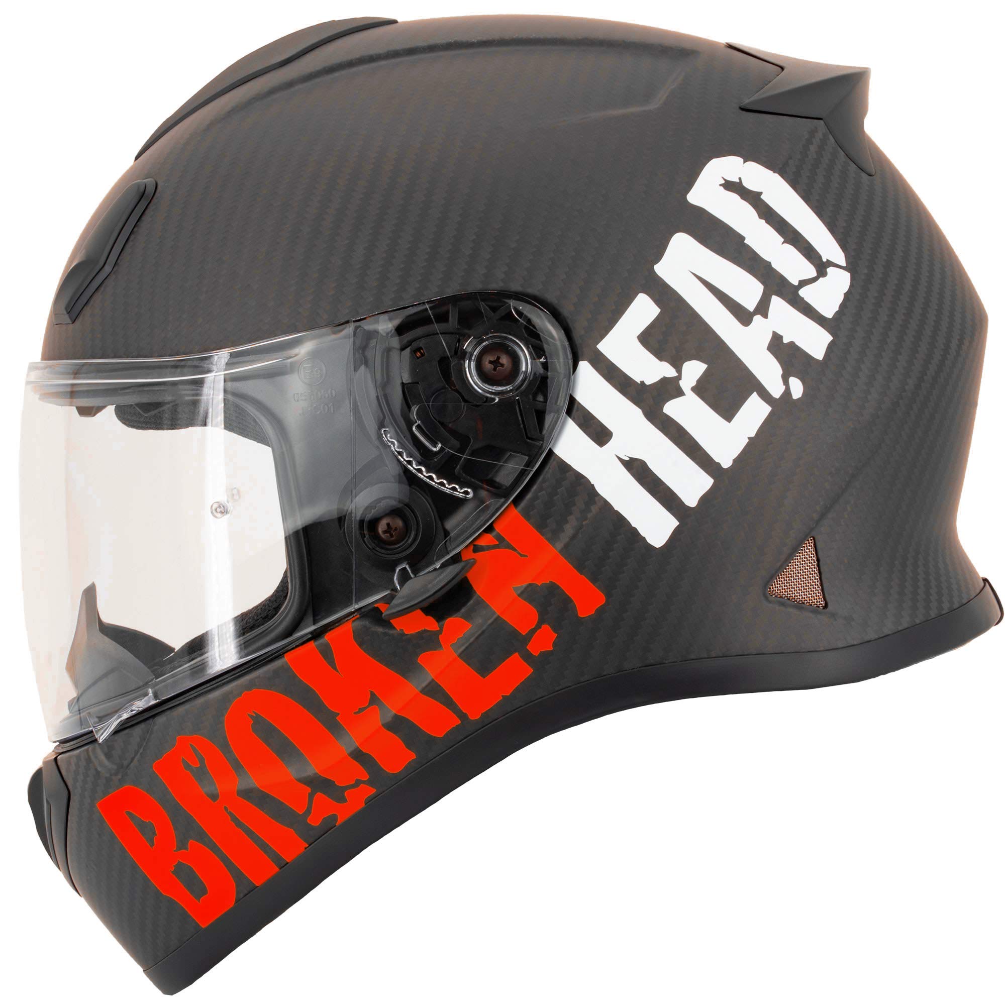 Broken Head BeProud Light Carbon Integralhelm | Extrem leicht ca. 1.050 Gramm, Carbonhelm, Für sportliches Fahren, Racing