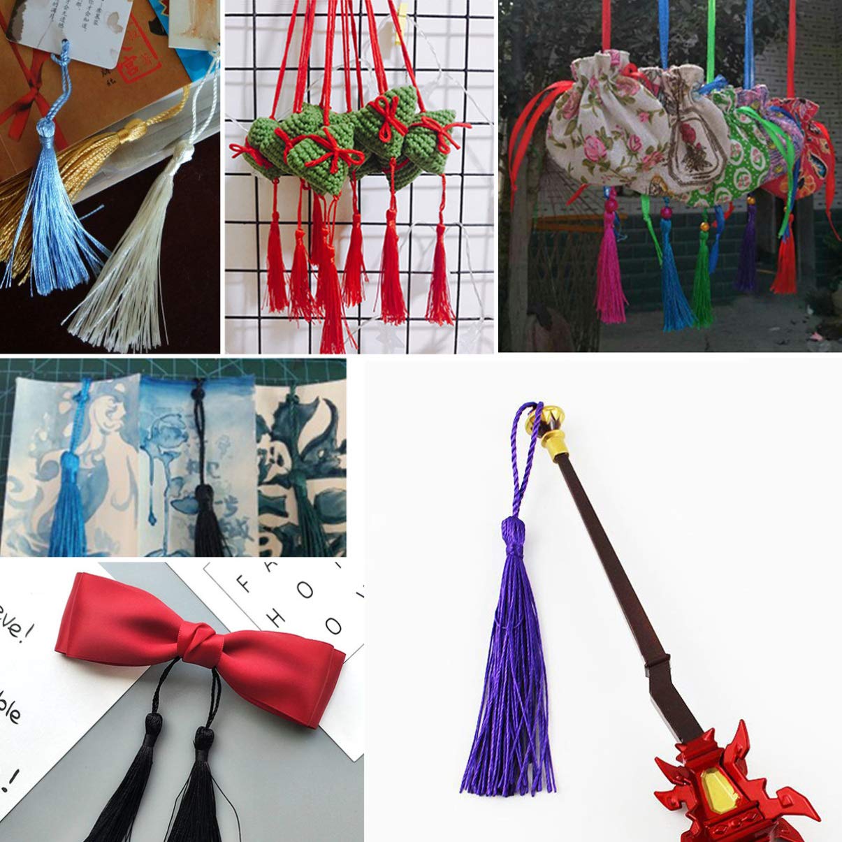 Nappe Fai Da Te in Blu (20 Pezzi) Per Orecchini Segnalibri e Decorazioni Casa Mini Nappe Morbide Artigianali Per Creazioni Di Gioielli e Portachiavi