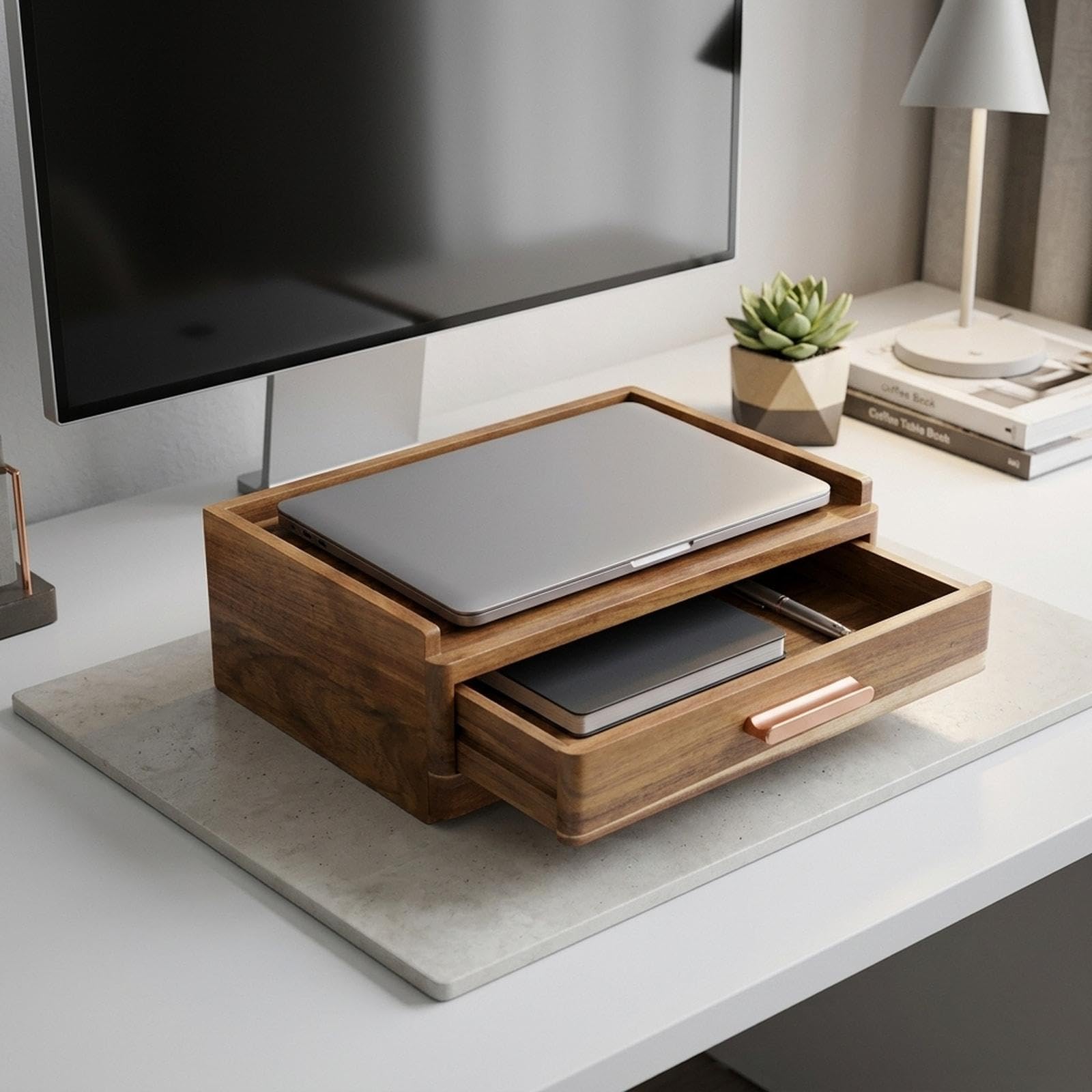 Organizador de Bolsitas de Té de Madera, Accesorio para Estación de Té, Soporte Rústico para Bolsitas de Té para Hombre