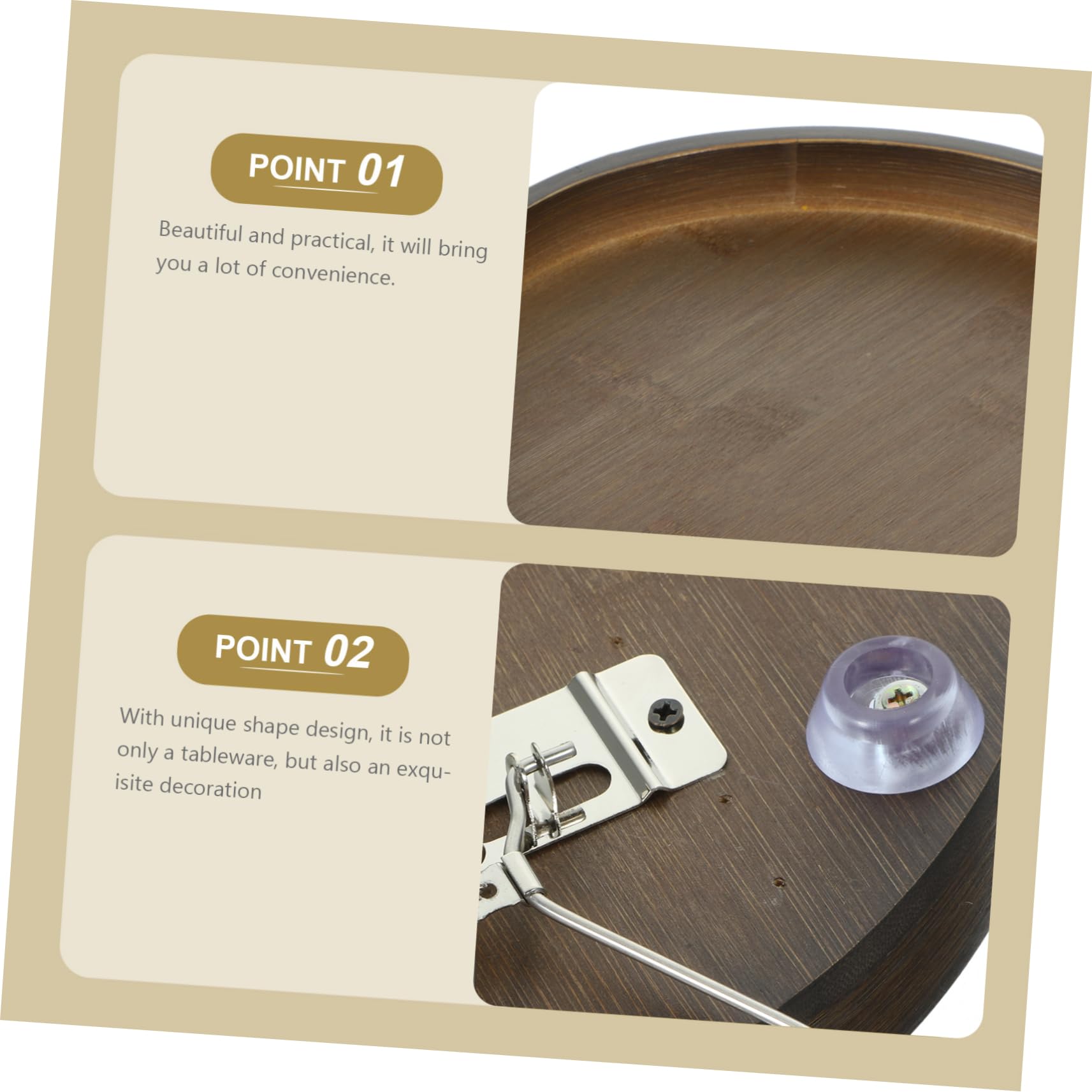 Cabilock Sofa Tray Table Couch Snack Holder Bamboo Sofa Armrest Tables Couch Side