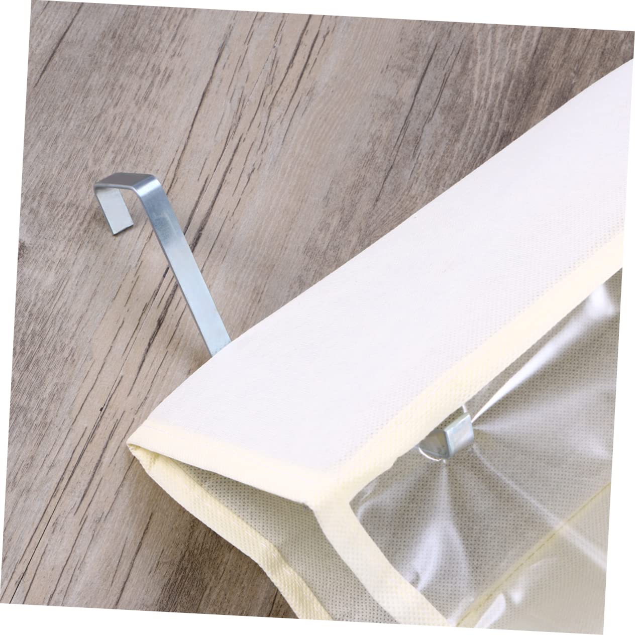 Organizador de Zapatos Capacidad Amplia Beige 26 Bolsillos Grandes Gancho Conveniente y Ahorro de Espacio para Colgar Puerta para Apartamentos y Espacios Reducidos