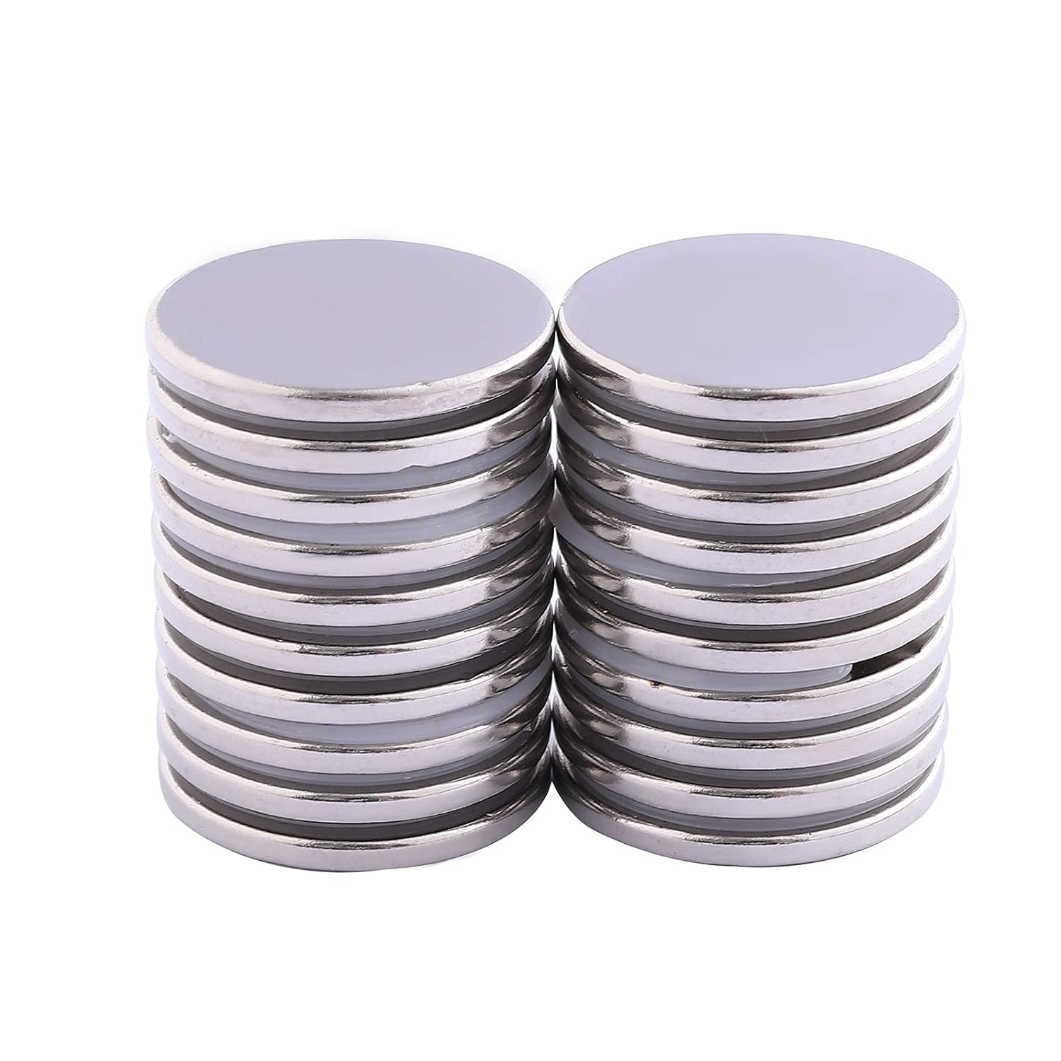 Super Strong Neodymium Disc Magnets, Powerful N52 Rare Earth Magnets for Fridge, DIY, Building, Scientific, Craft, and Office Magnets- 1.26 inch x 1/8 inch (20)