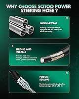 Vista 6 de SCITOO 352046 Conjunto de manguera de presión de dirección asistida apto para 2008-2012 para Nissan para Altima