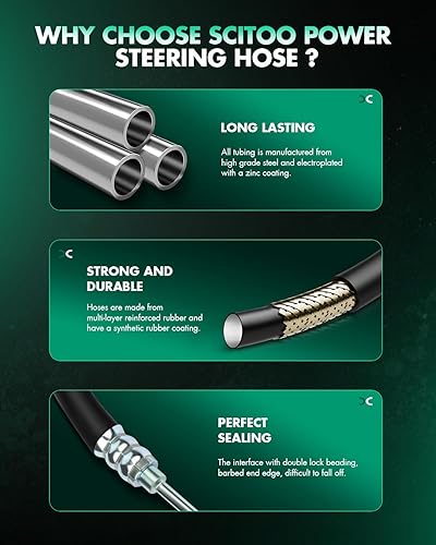 Miniatura 6 de SCITOO 3401152 Manguera de presión de manguera de dirección asistida para Nissan Maxima 1999 2000 2001 2002 2003 para Infiniti I30 2000 2001 para