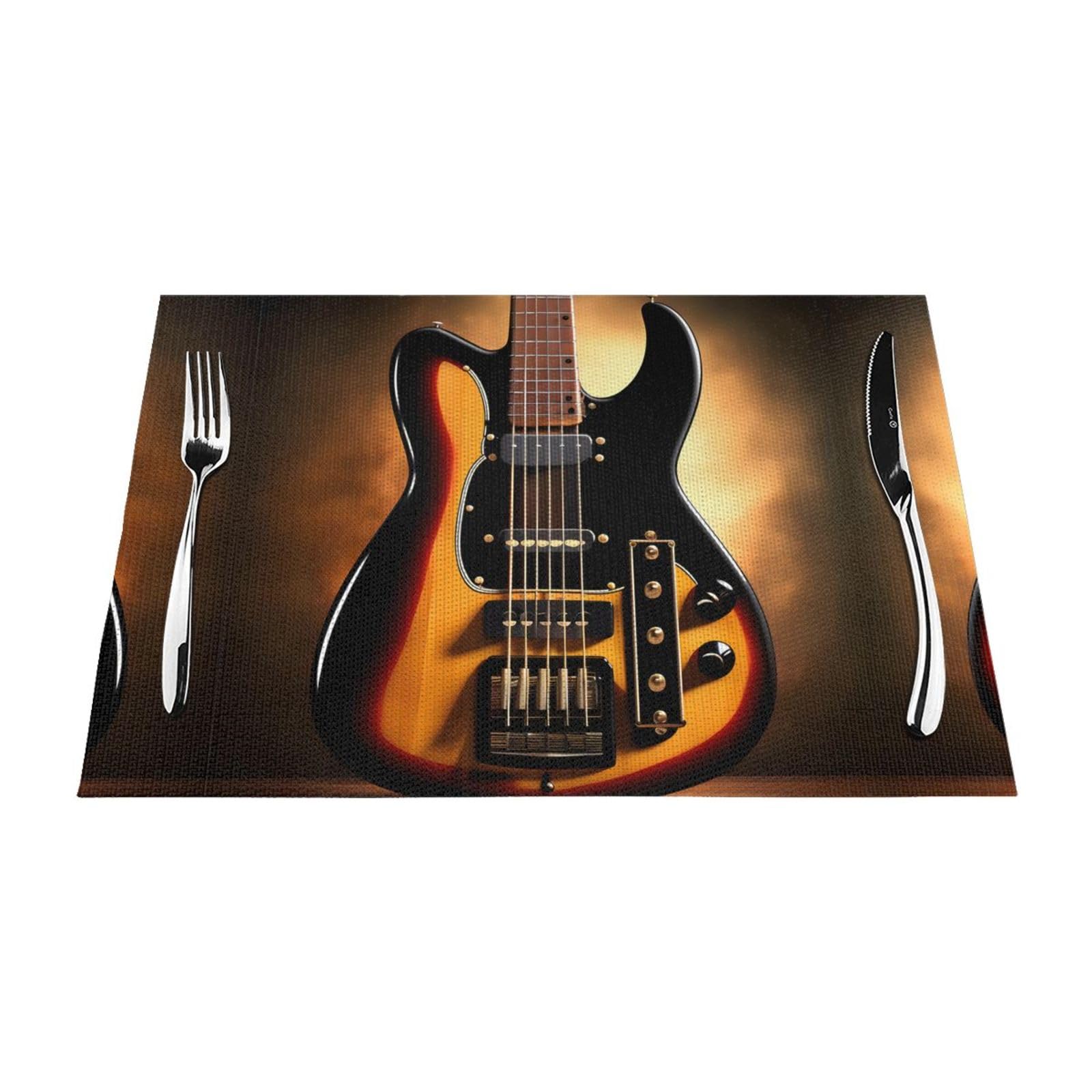 Set de table guitare imprimé pour sublimer vos banquets d'hôtel et dîners chaleureux