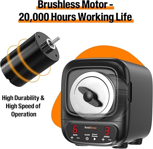 Miniatura 2 de Kit de vaso de roca profesional extra grande de 3 libras, reducción de ruido y pulidor de rocas con motor sin escobillas para adultos y niños,