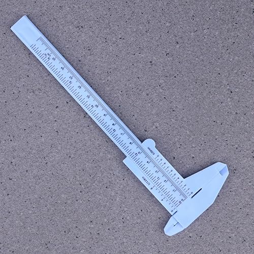 Miniatura 7 de Baluue Vernier Caliper - Calibrador pequeño de plástico métrico de 6 pulgadas, calibrador Vernier de plástico de doble escala, herramientas de