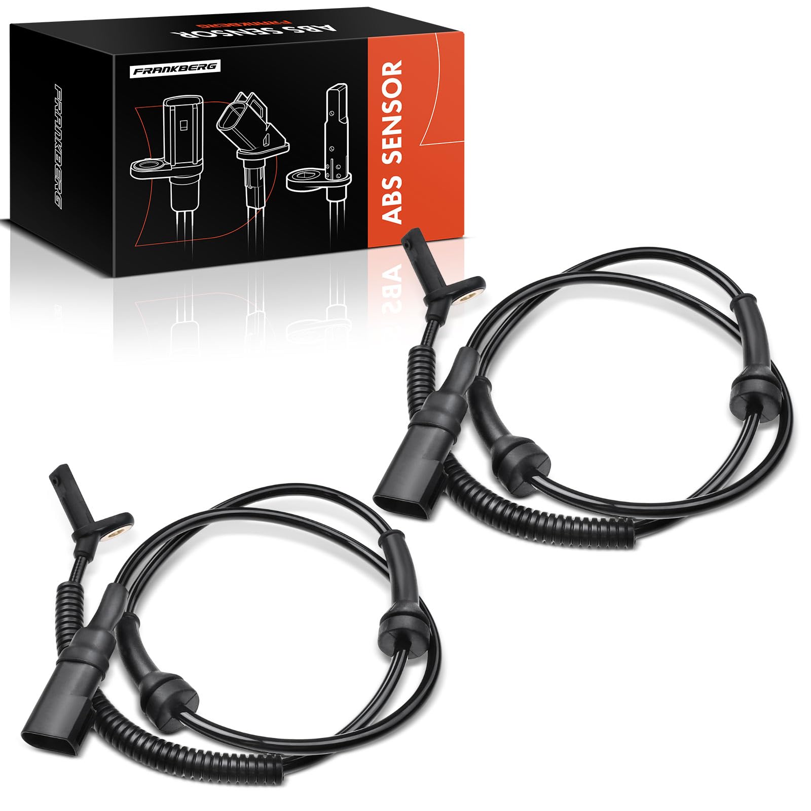 Frankberg 2x Capteur ABS 2-Pôles Compatible avec Fusion JU 1.4 1.6 1.4 TDCi 1.25 1.6 TDCi 1.4 LPG 2002-2012 Remplacer# 2N112B372AA,2N112B372AB
