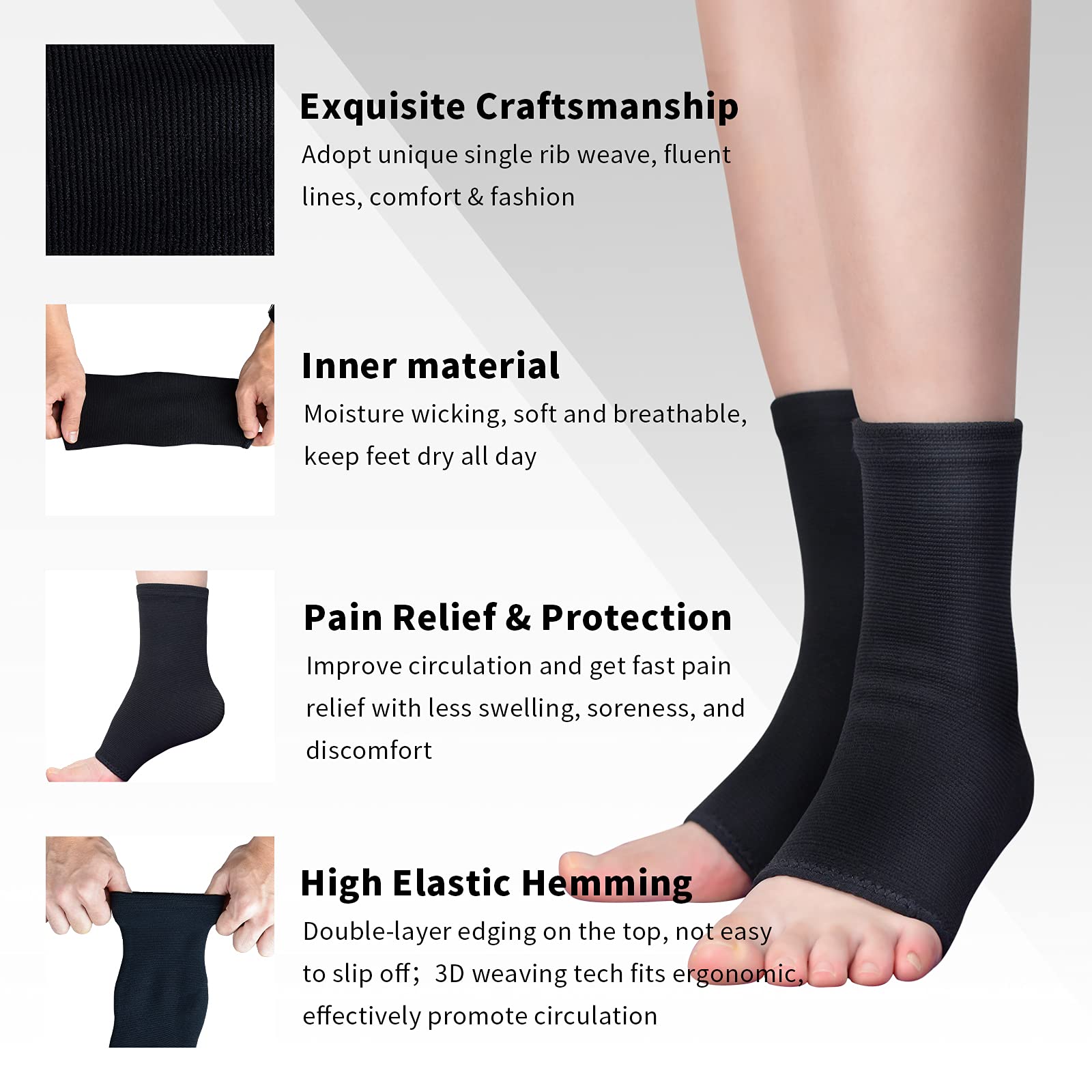Buy INDEEMAX Ankle Support Brace 2 Pack for Sprained Ankle, Achilles Tendonitis, Tubigrip Ankle