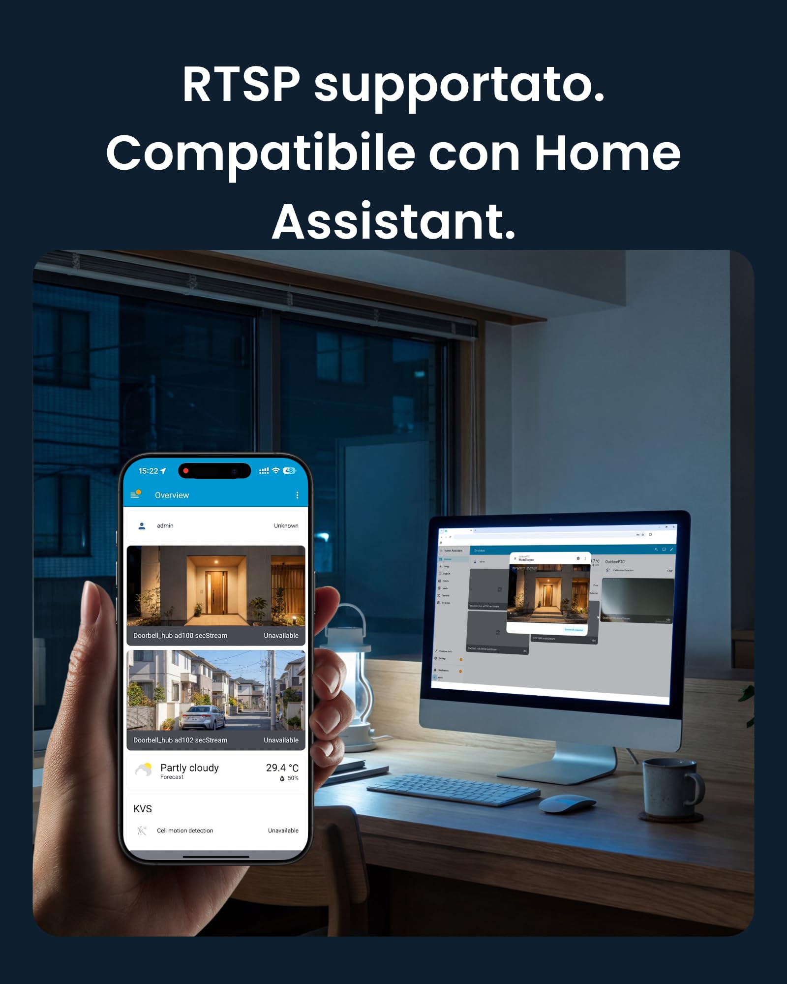 SwitchBot 3K Telecamera Da Esterno Wifi, Ricerca Video IA, Avvisi Scena e Report Giornalieri Attività, PTZ Tracciamento 360°, Wi-Fi 2,4 Ghz, Compatibile Alexa, Google Home e Home Assistant Via RTSP