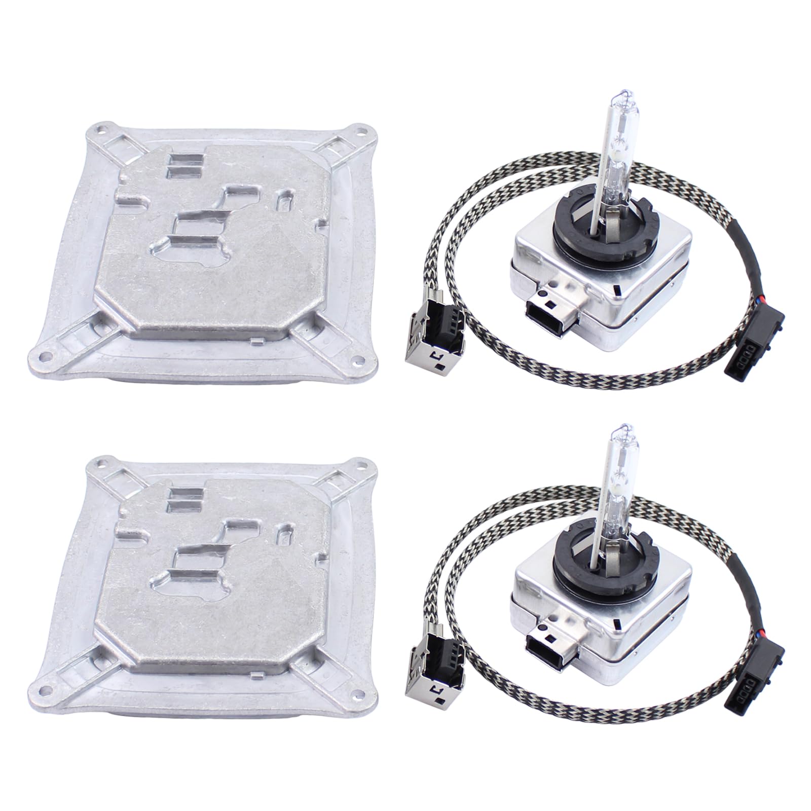 Photo 1 of DriveFix 2 Set Xenon HID Headlight Ballast Module w/Harness and Bulbs for BMW X3 X5 M3 M6 335i 328i 650Ci 335d for Audi R8 TT TTS Quattro for Cadillac DTS for Mini Cooper for Jeep Cherokee