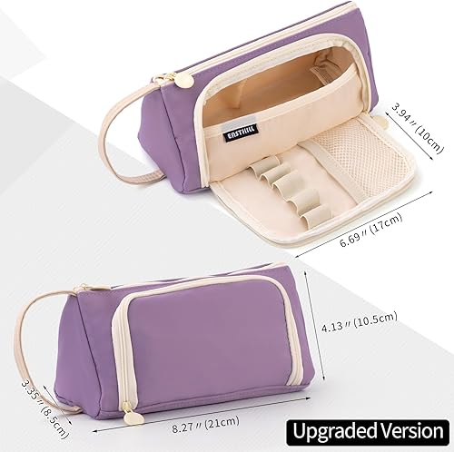 Miniatura 15 de EASTHILL - Cartuchera de gran capacidad, cartuchera simple, material de papelería para la escuela, universidad, oficina, organizador para chicas