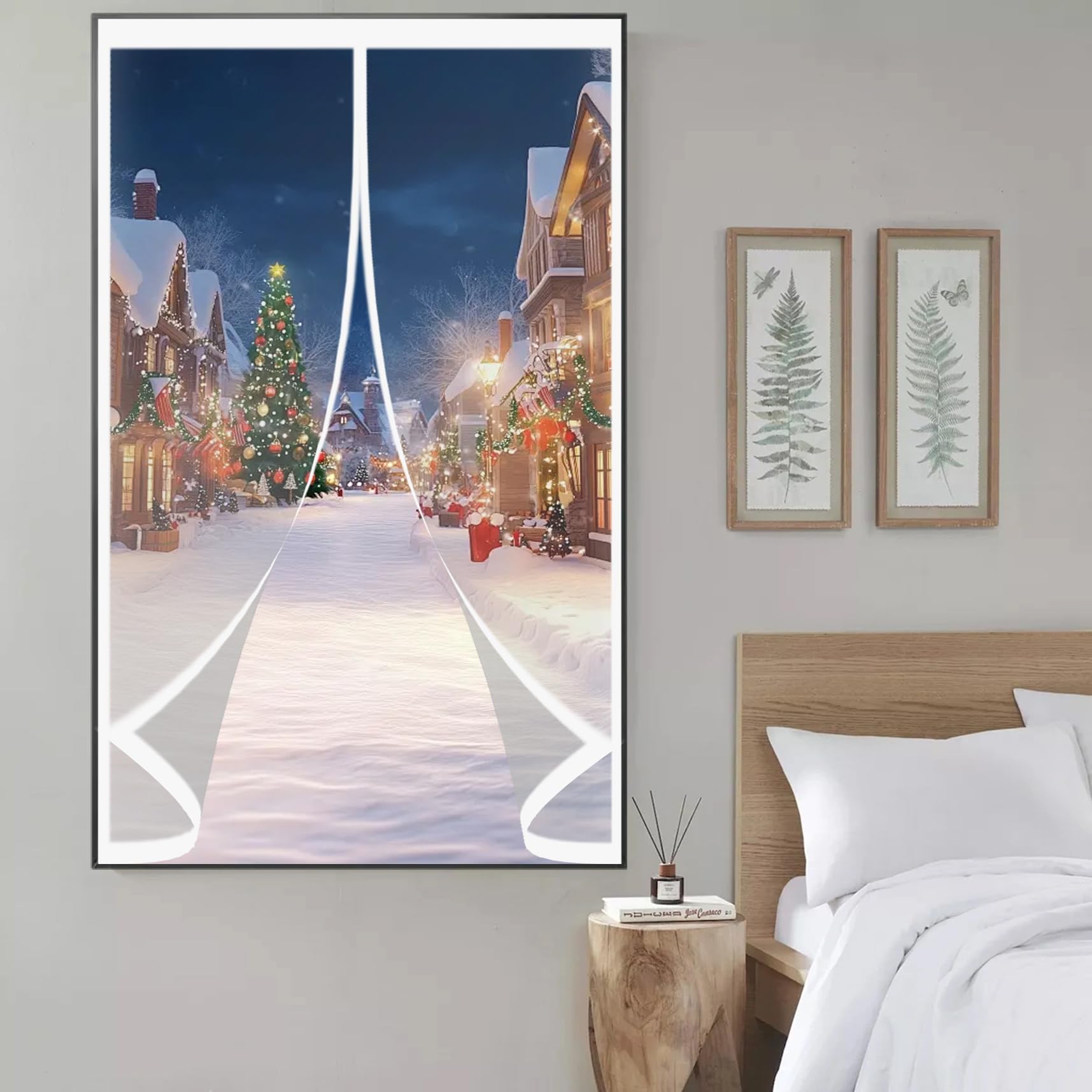 Moustiquaire Fenêtre Magnétique 136 x 148 cm Rideau Isolant Thermique