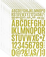 Vista 10 de 10 hojas de calcomanías de letras pequeñas, calcomanías autoadhesivas del alfabeto de 1/2 pulgada, lindas calcomanías de vinilo para artes