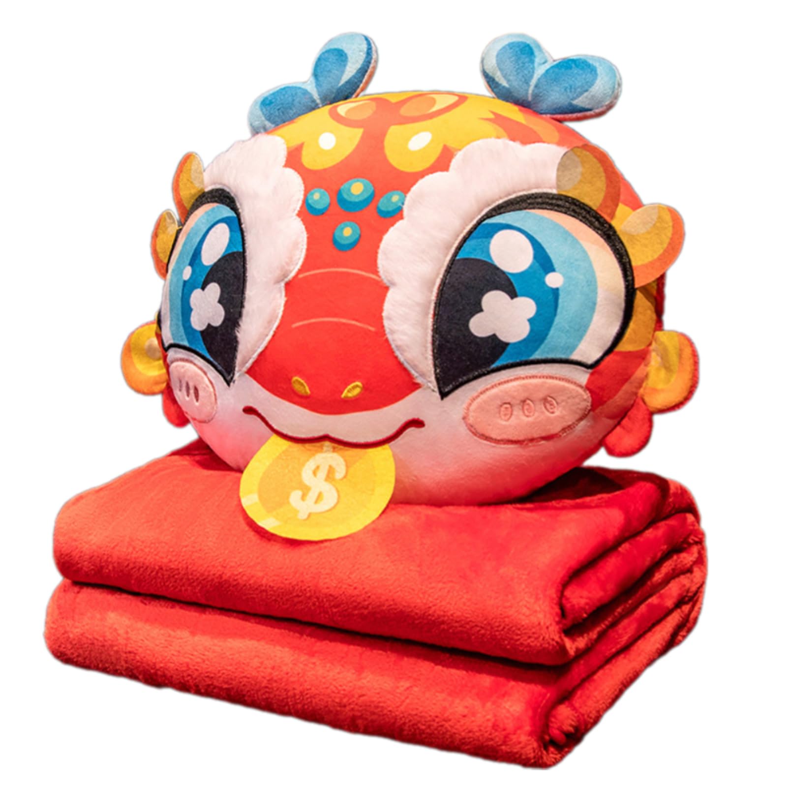 Nucelit Plushes Travel Blanket and Pillow Combo Plushes Cushions Chair Cushions for Home Offices or Travel Use Pad Pillow Blanket