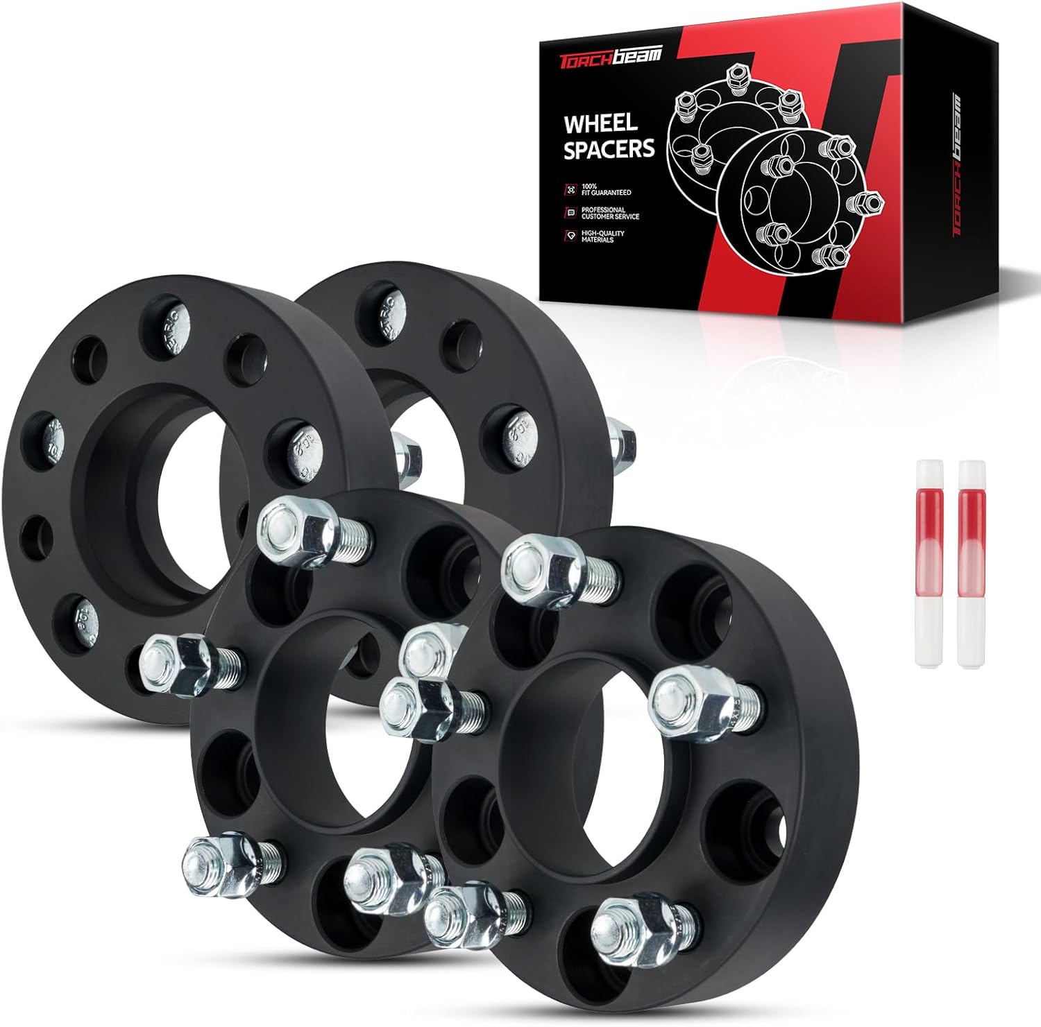 Torchbeam 4Pcs 5x115 Hub Centric Wheel Spacer 1.25 inch for Charger, 300, Challenger, Magnum, 71.5mm Hub Bore & M14x1.5 Stud, 5 Lug Forged Wheel Spacer