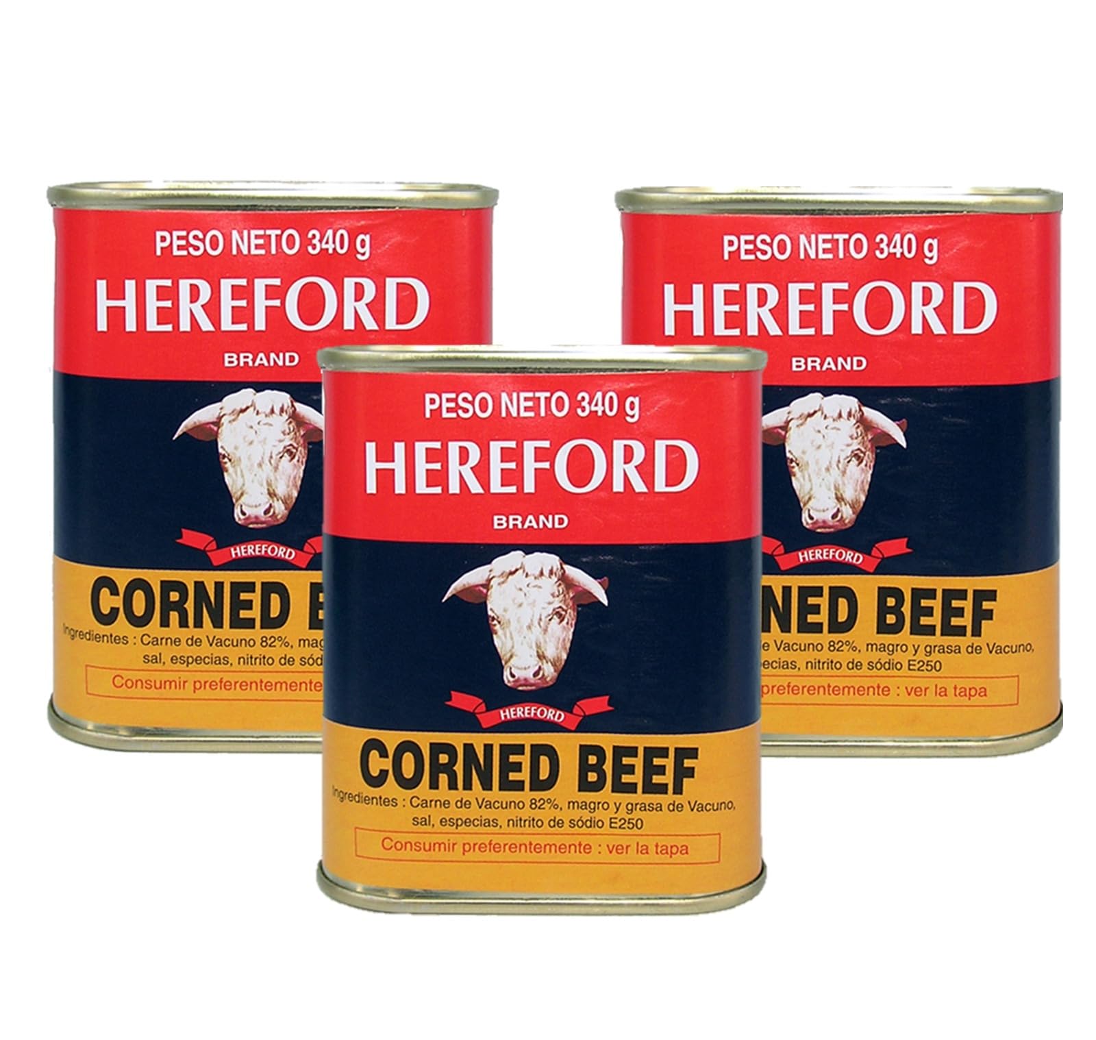 Hereford Canned Beef 340 gr - Confezione da 3 unità Promoo - Corned Beef