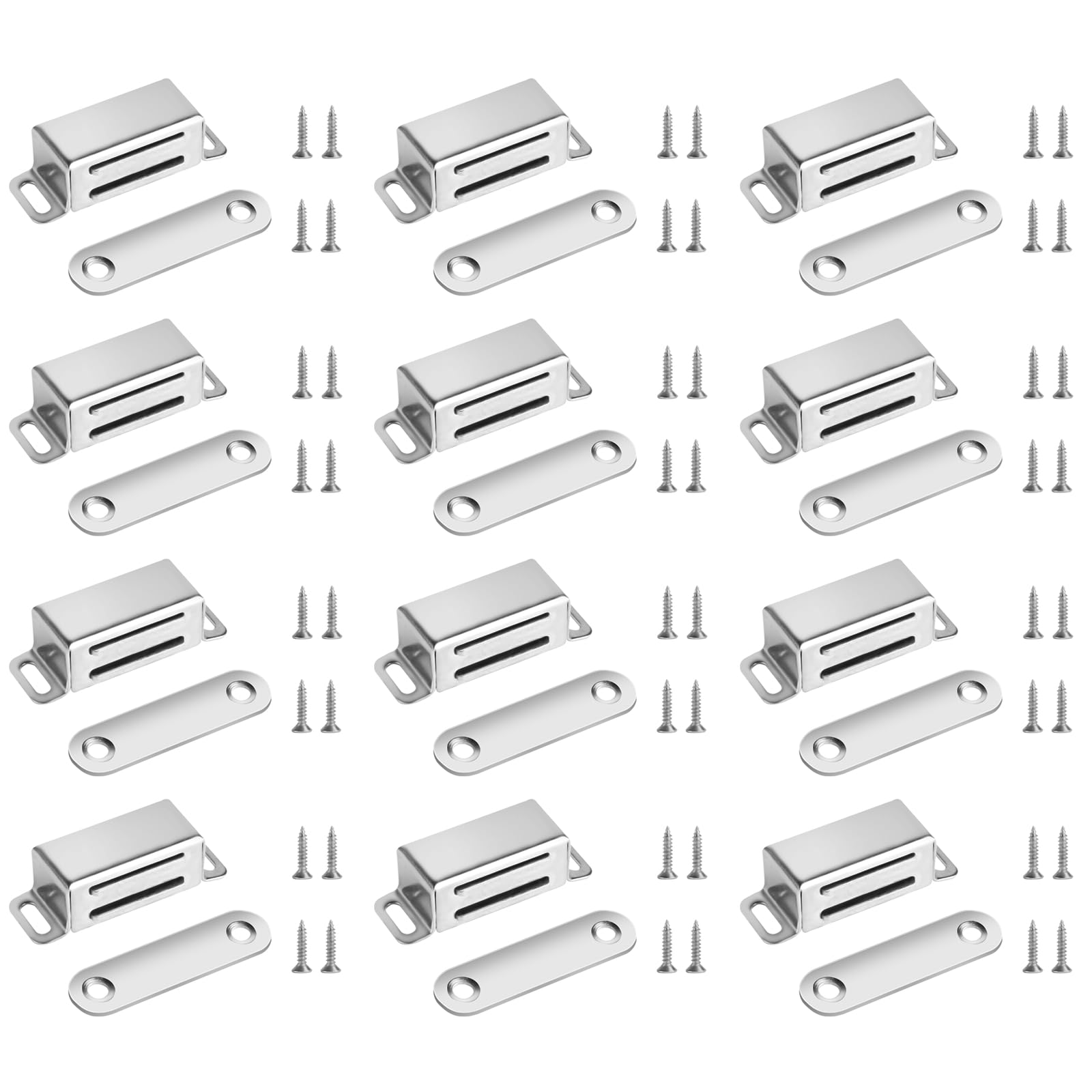 12 PZ Chiusure magnetiche, Magneti per porte resistenti, Magneti per porte per ante di armadio, Chiusura magnetica per porta dell'armadio, Magneti per ante di armadio per cassetti, porta balcone