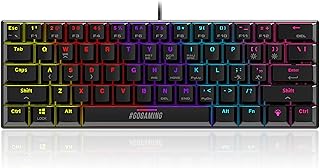 SpinBot Rage MK61 Mechanical Keyboard - Ultra-Compact 60% Layout | Tactile Blue Switches | Dynamic Multicolor RGB Lighting Price In India