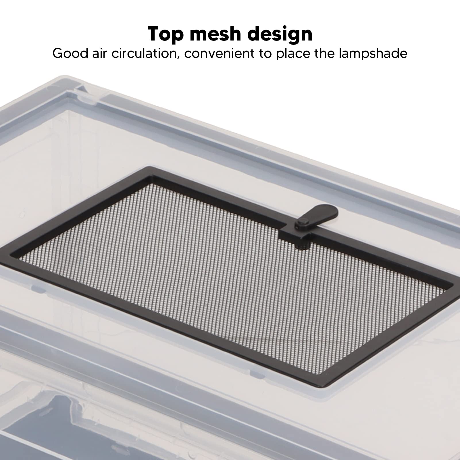 Cosiki Tanque Transparente para Hámster, Jaula Grande y Transpirable para Hámster Dorado y Ardilla Listada, Material ABS Duradero, 310x320x550mm (Black)