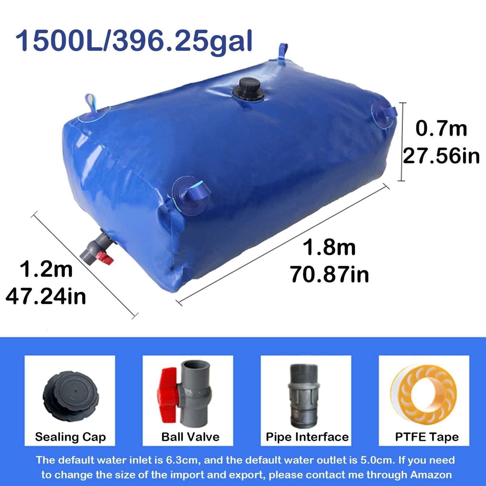 Depósito de Agua Flexible Bolsa de plástico for Grandes Bolsas Almacenamiento Agua, Plegable, Suave, for jardín, portátil, Utilizada Pre-Loading Bag for Bridges