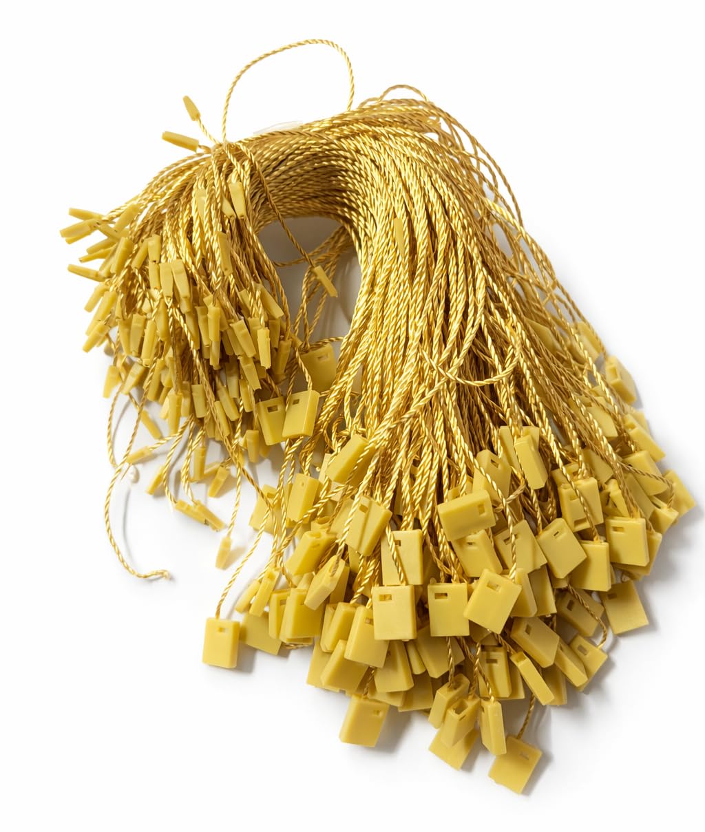 Gold Hang Tag Strings with Fasteners, Jewelry Price Tags, Clothing Labels, Bulk Pack of (500)-image-13