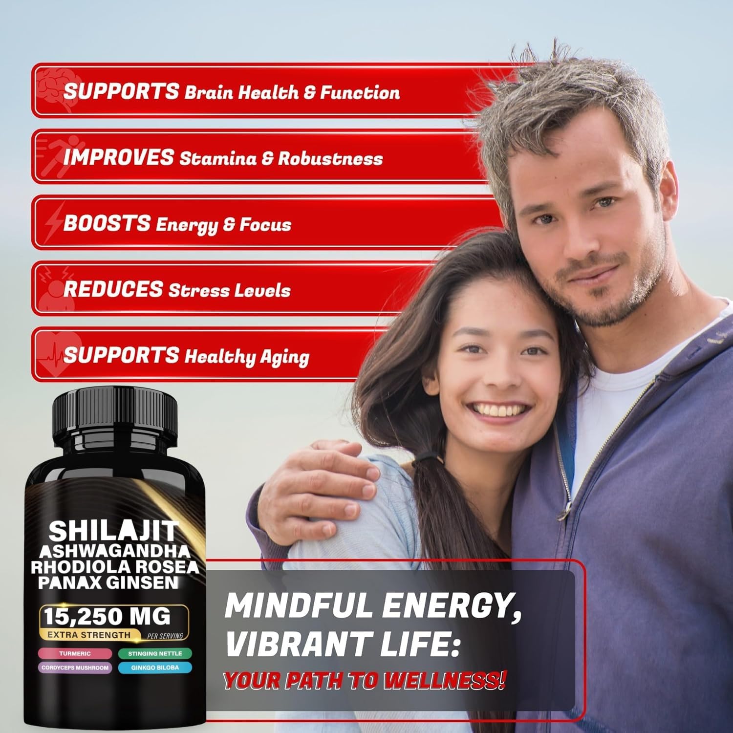Shilajit biologico | Supporta il potenziamento energetico per uomini e donne