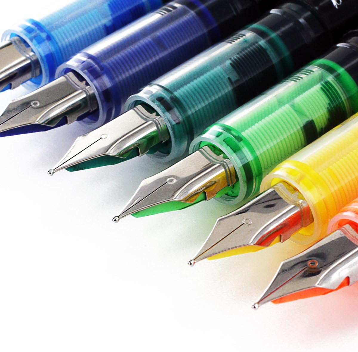 Thornton's Art Supply Disposable Fountain Pens, Multi-Colour, 12 Count (Pack of 1)