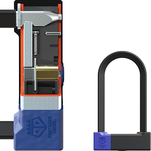 PENTAGON Bike U Lock - Candado antirrobo patentado de alta resistencia ULock - Ultra ligero vendido seguro oro bicicleta seguridad D bloqueo con
