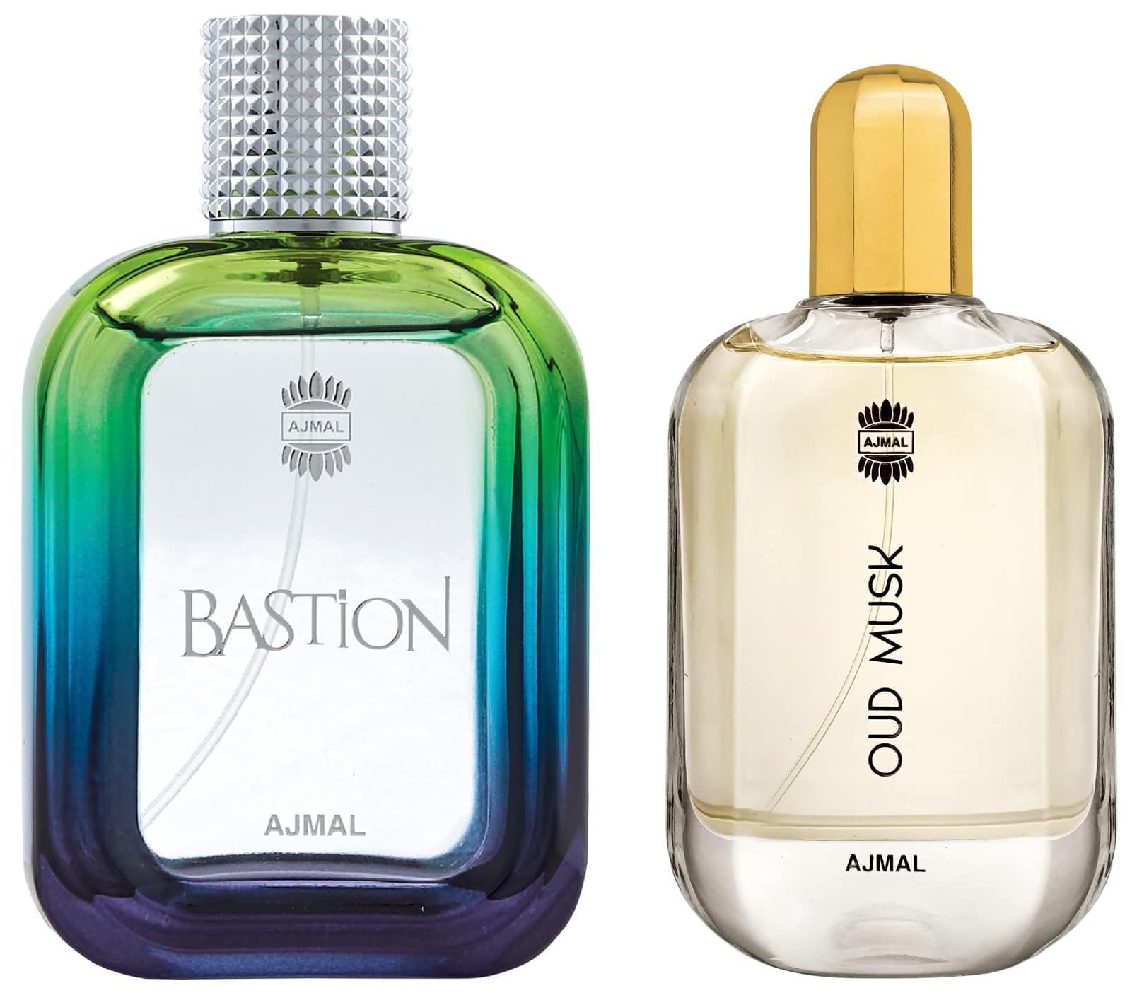 Ajmal Oud Musk Eau De Perfumee 100ML Long Lasting Scent Spray Gift For Men & Ajmal Bastion EDP Woody Perfume for Men Combo