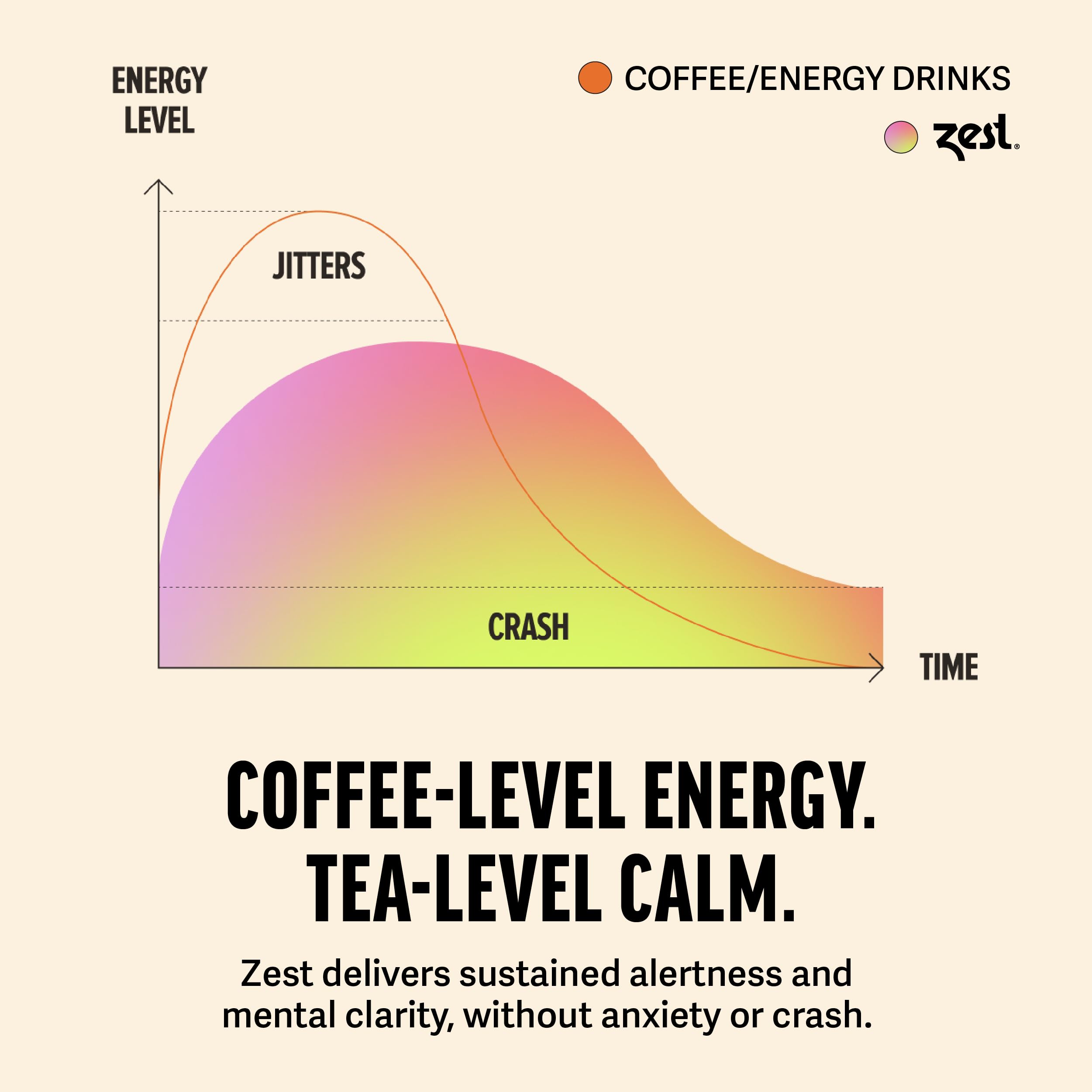 Zest Tea Caffè sano sostituto - 140 mg di caffeina per tazza (20 bustine) (50 g) 20 Borsa Standup Pouch Melograno Mojito Verde