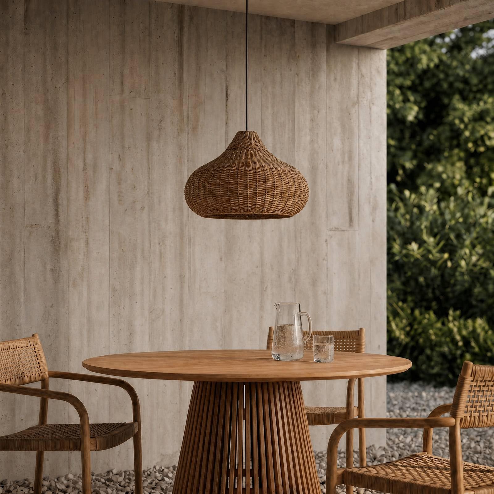 Lucande lampada da esterni dimmerabile (Country) colore Ocra, in Legno Sospensione