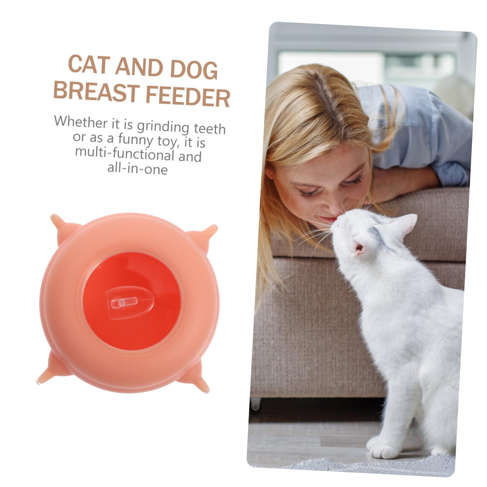 Happyyami Comedero para Mascotas Recién Nacidas Herramienta de Alimentación de Silicona Rosa Resistencia a Alta Temperatura para Gatitos Adecuado para Entrenamiento y Cuidado