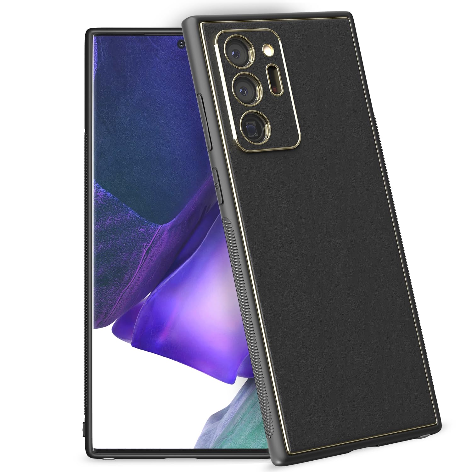 Pikkme Samsung Galaxy Note 20 Ultra 5G Back Cover | Gold Electroplating Leather Chrome | Raised Edges | Super Soft-Touch | Bumper Case for Samsung Galaxy Note 20 Ultra 5G (Black) (B0C3DVC6H9) Amazon Price History, Amazon Price Tracker