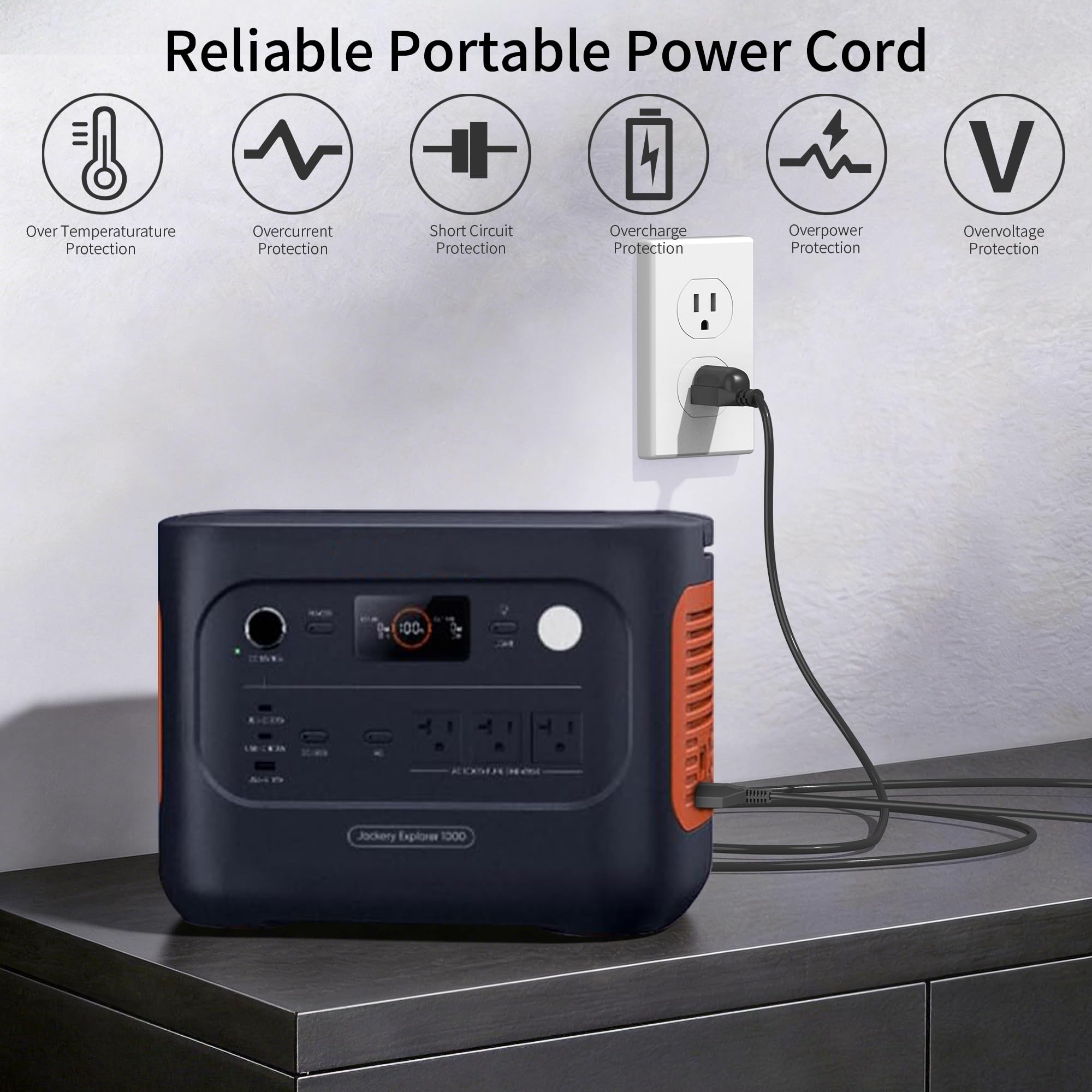 ポータブル電源JackeryExplorer1000＆エコフローリバ３ Amazon.co.jp: ポータブル電源ステーション充電ケーブル、3プロングAC