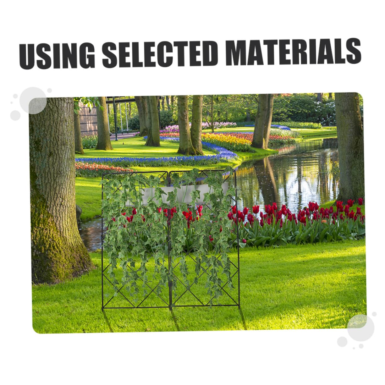 SHINEOFI 2 pièces Support Plantes Grimpantes Pliable et Treillis Jardin Cadre Robuste pour Fleurs et Vignes Extérieures Tuteur pour Croissance Saine et Protection Vents
