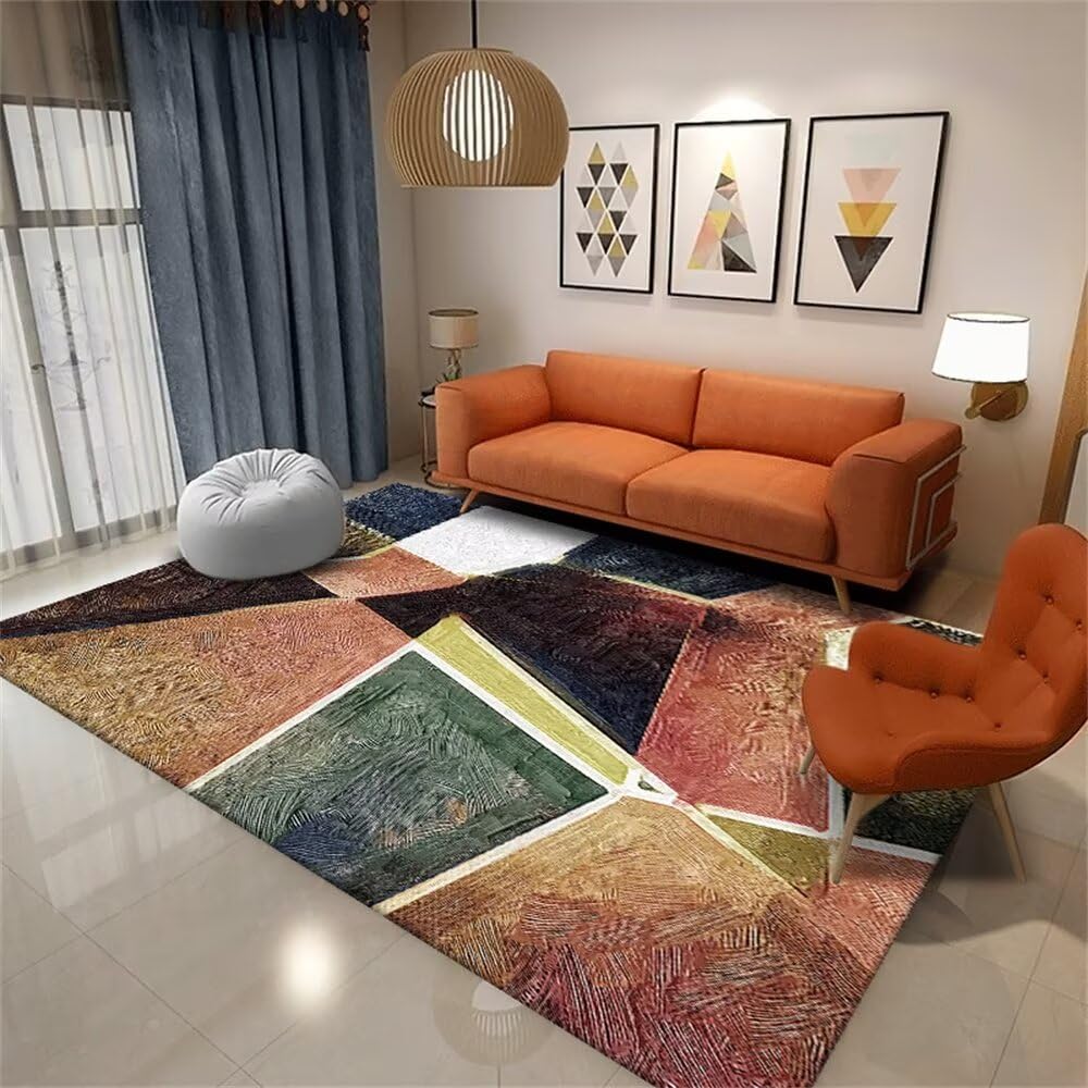 Tapis de chambre doux 120x180CM vert rétro pour sol de salle de jeux enfant