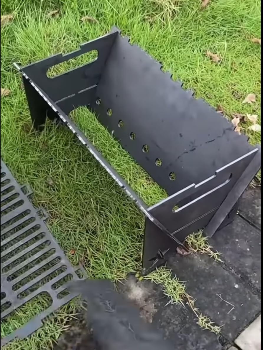 Folding, portable grill - garden/gift/may day/lake/fish metal. Quick assembly