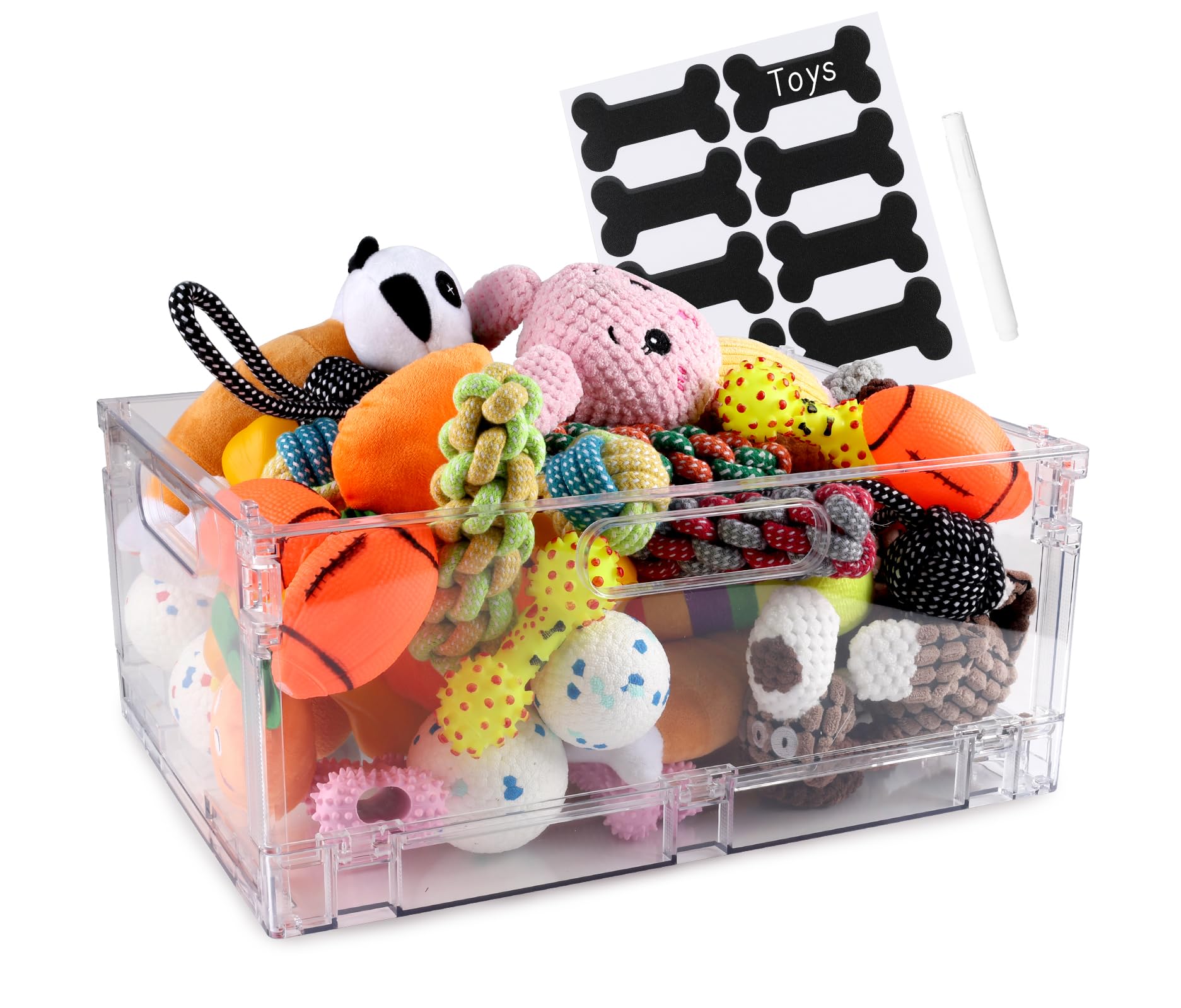 Geyecete Dog toy basket PET storage bins Stackable with Lids Large Foldable Storage Bins Storage Basket torage bins Pet/Pet Toy Storage Bin Doy Toy