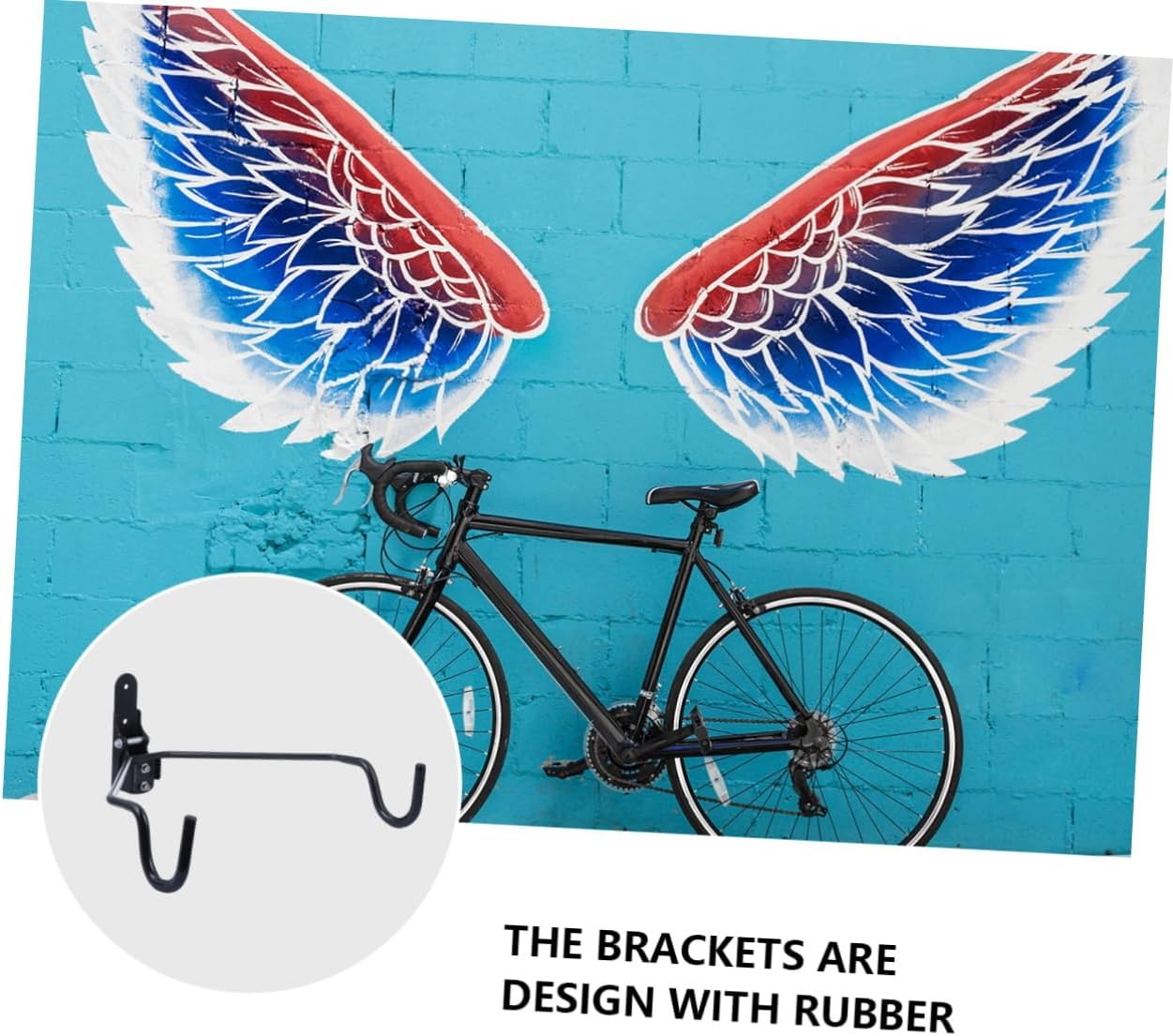 Totority 40kg Bike Wall Hanger Bike Hook Holder Storage -mounted Indoor Rack Home Supplies