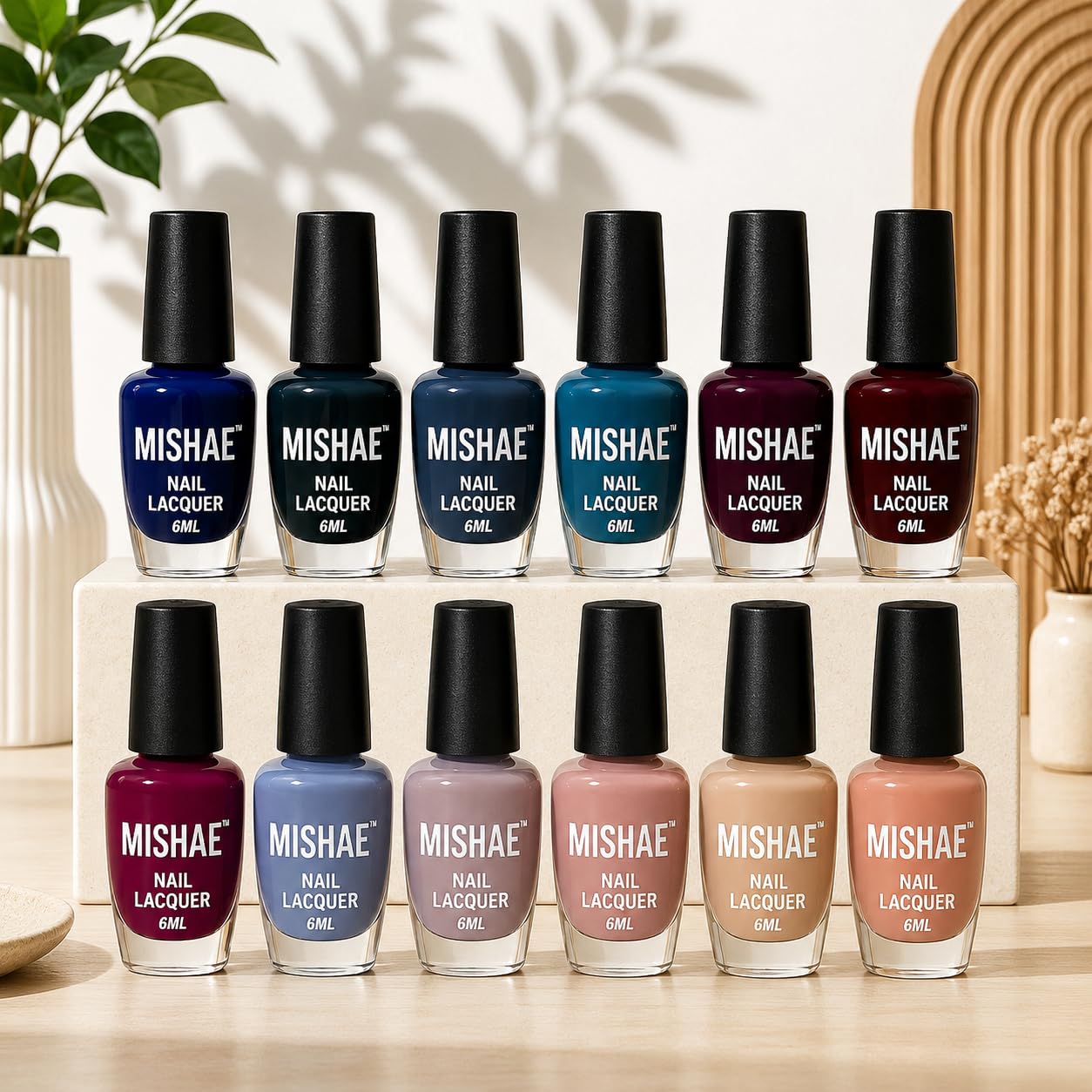 Nail Polish Set of 12 | Dries In 45 Seconds | Chip-Resistant | Glossy Finish | High Shine | Nail Polish For Women, 6 ml each (Twilight Muse)-image-10