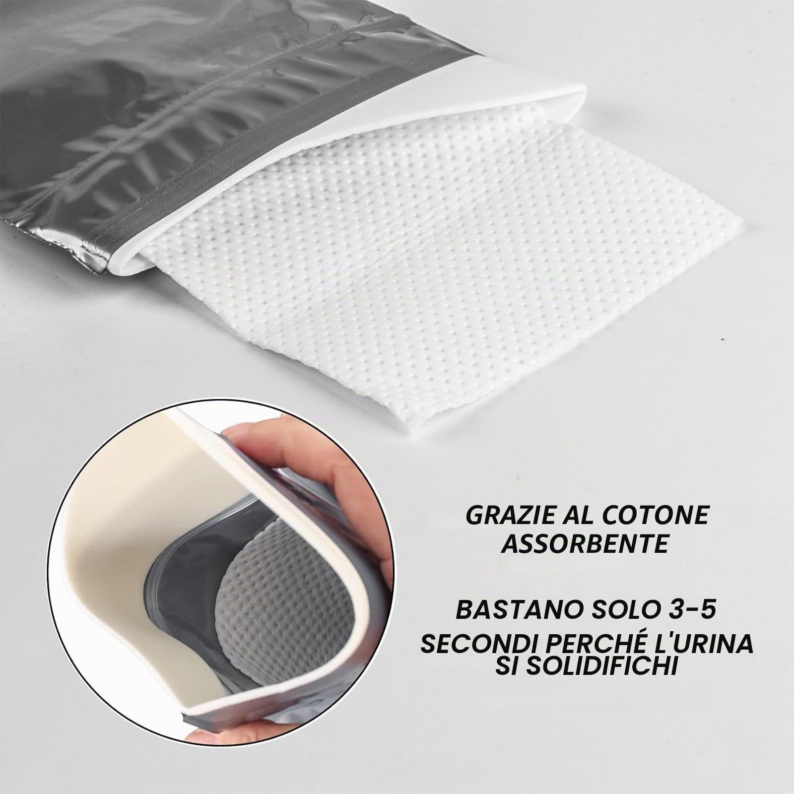 15 Pz Sacchetti per Urina, 700 ml Sacchetti per Vomito da Viaggio, Sacchetti Vomito da Viaggio, Sacchetti per Toilette WC Portatile Adulti, Orinatoio Portatile Donna Uomini Campeggio Auto