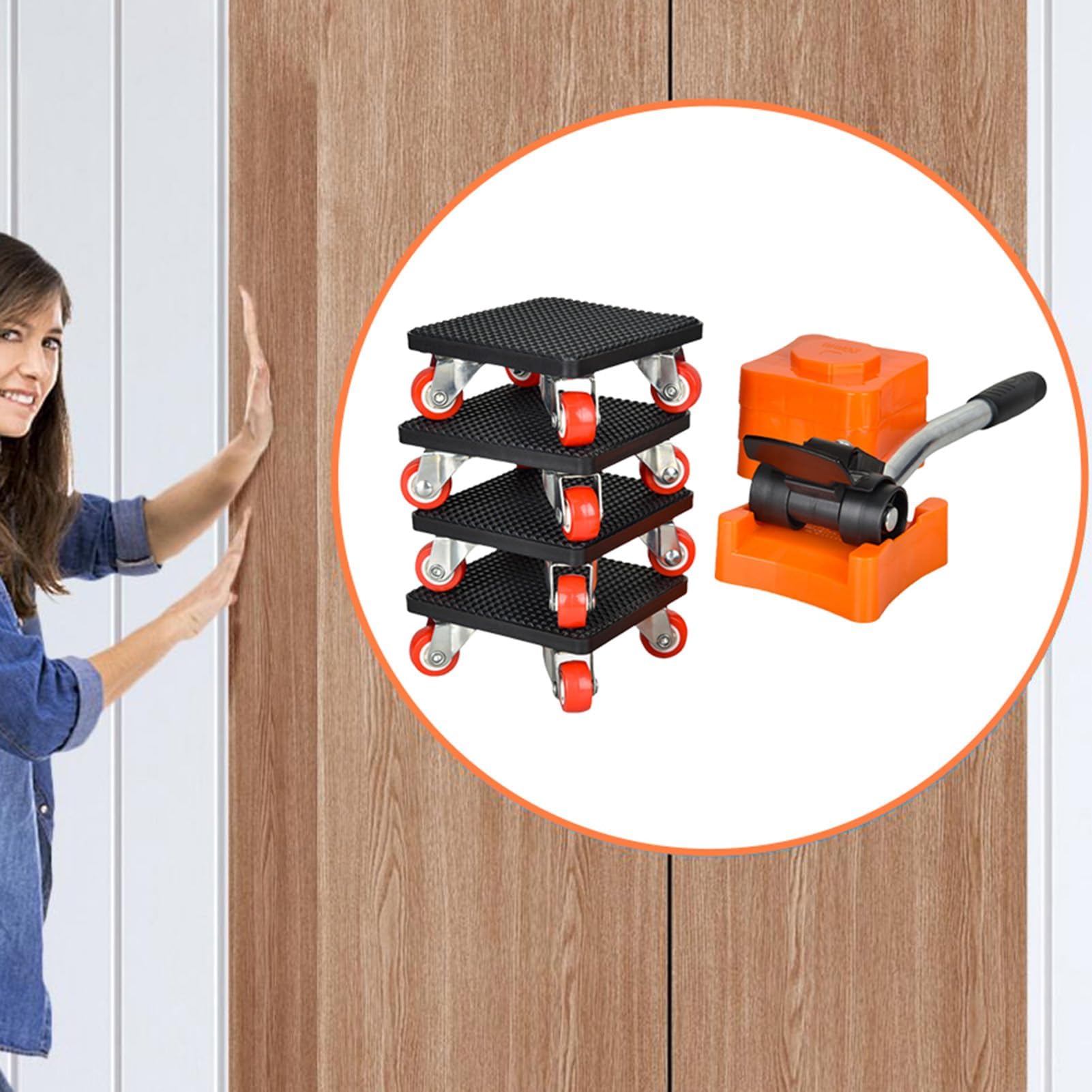 Heavy Du Transport Cart - Piattaforma industriale di rotolamento supporta fino a 500 kg | Set di traslochi equint per magazzino, casa, ufficio Worhop Ga Fac