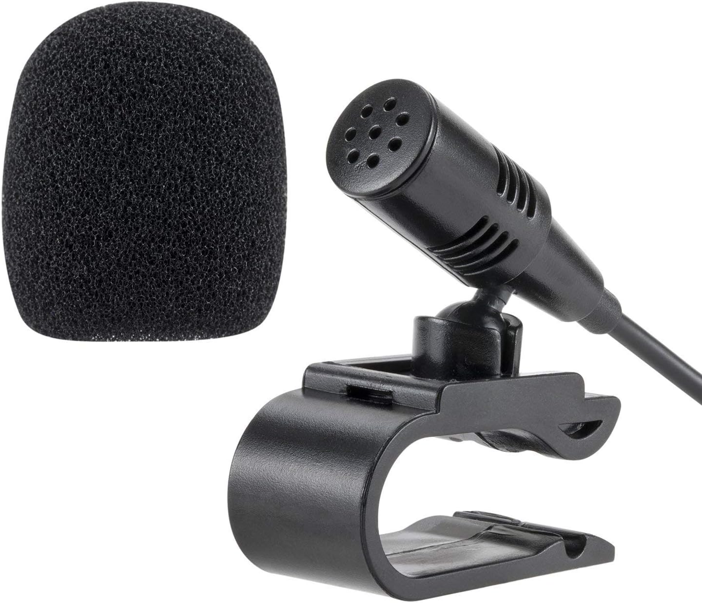 SMARTNAVI 3.5mm Portable Car External Microphone Mic DVD Radio Laptop Stereo Player Head Unit with 3m Cable Plug and Play