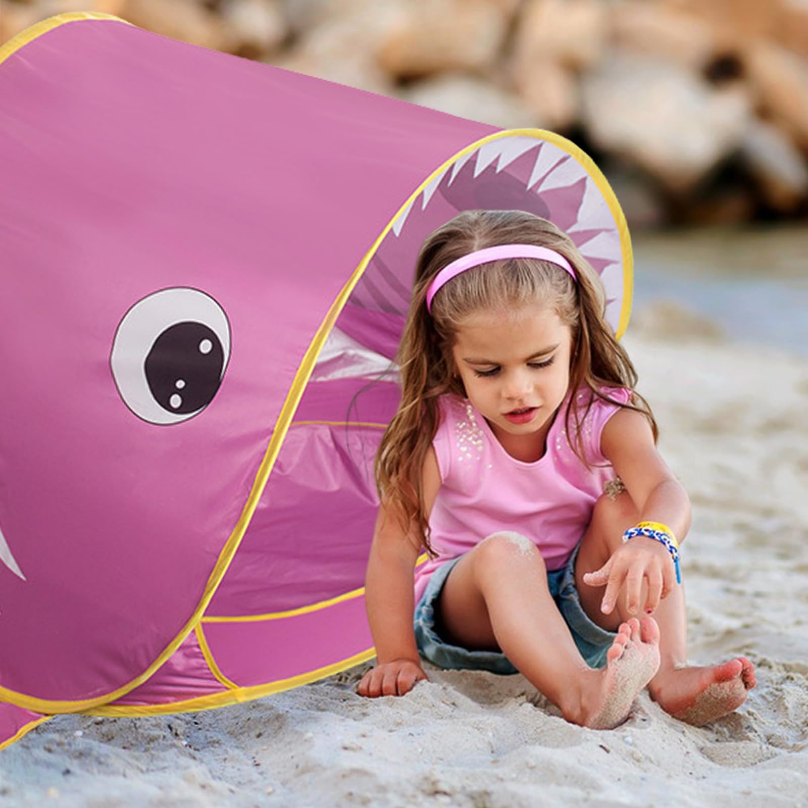 Strandmuschel Pop Up Für 2-3 Personen - UPF50+ Sonnenschutz Mit Tragetasche