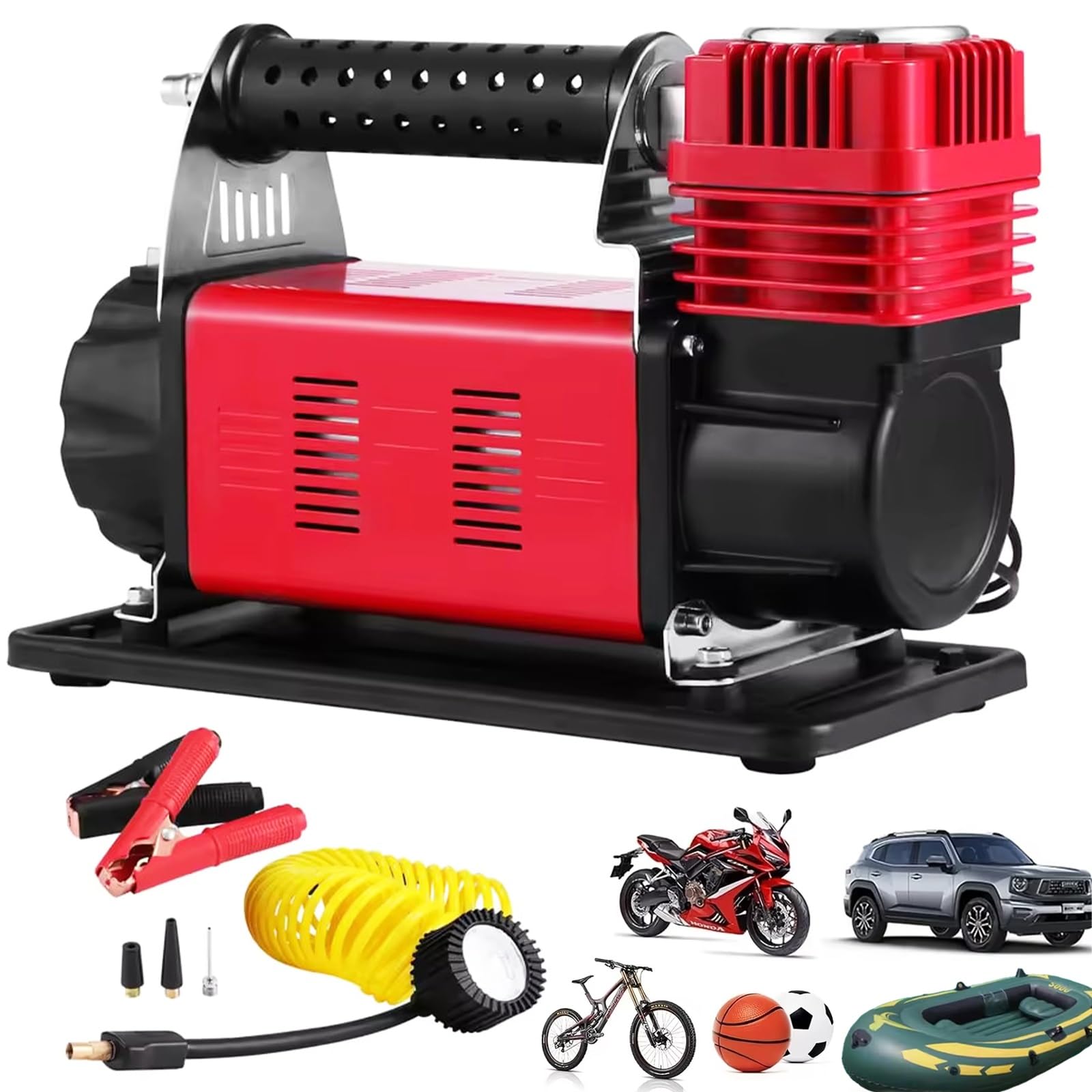 Compresores de Aire portátiles Compresor de Aire portátil de 12V, Bomba de Aire para neumáticos, inflador de Coche, 160L/M, 150 PSI, inflado automático único Compresor Aire Portatil