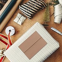 Vista 5 de 150 sobres de invitación A2 a granel en papel kraft marrón autoadhesivo de 4 3/8 x 5 3/4, sobres de devolución RSVP, 100 libras. Papel