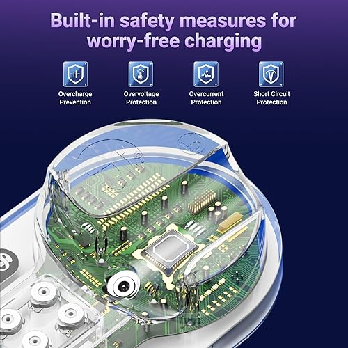 Miniatura 6 de Estación de carga para PSVR 2, cargador rápido dual para controlador de detección PS VR2, base de carga para accesorios Play-Station VR2 con